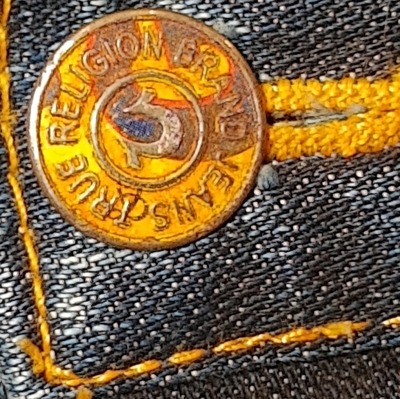 VTG True Religion  Women's Light Blue Wash Distressed made in USA - Picture 3 of 16